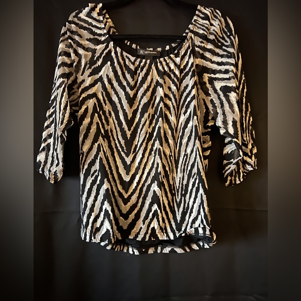 Inc animal print blouse